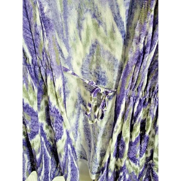 Chico's 2 Purple And‎ Gray Lightweight Sweater Front Tie Size Large 12/14 - Picture 3 of 5